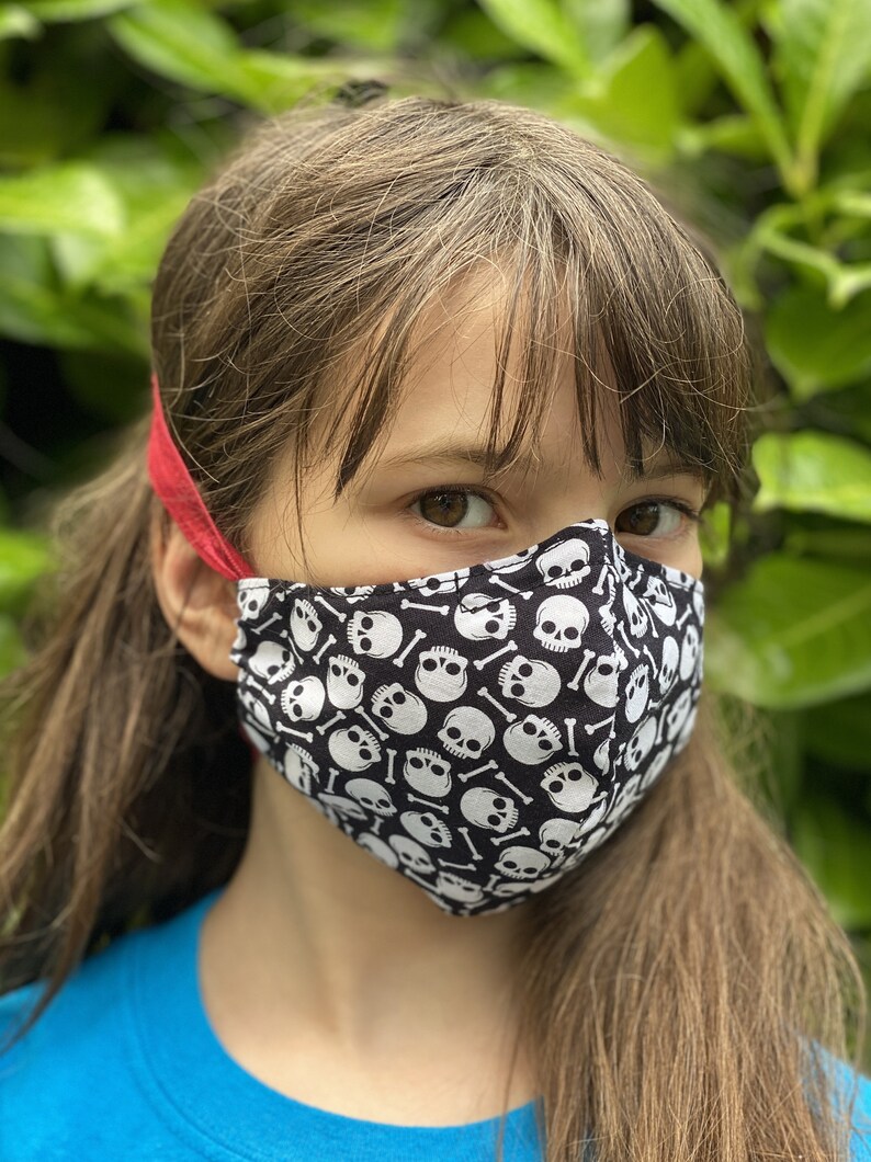 Halloween Skulls & Bones mask unisex girls boys kid adult 2 image 1