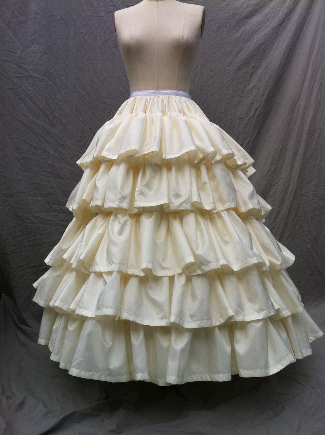 Civil War Era 5 Tiered Ruffled Petticoat Historic reenactment Etsy