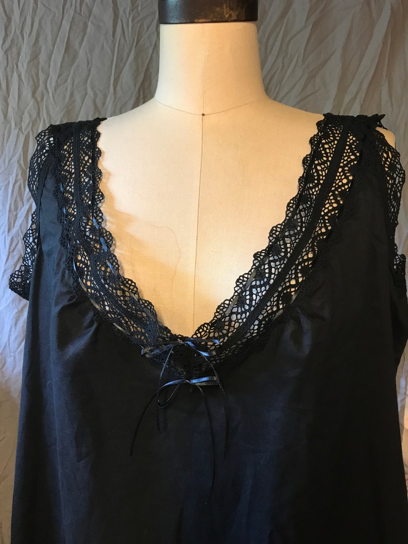 Victorian V-Neck Lace Chemise, adjustable satin ribbons off the shoulder historic underwear, costume cosplay under corset all sizes to Plus image 10