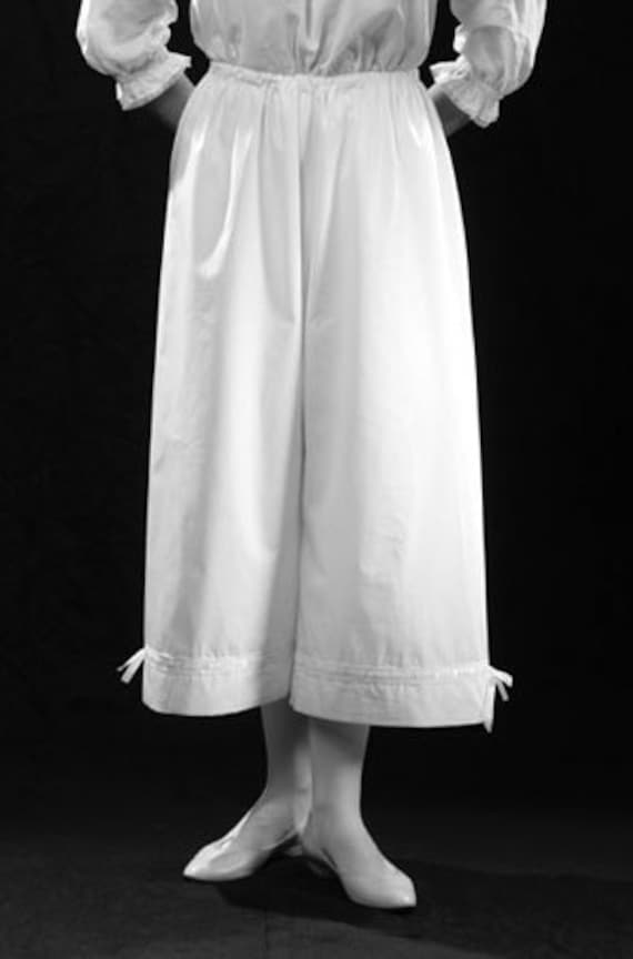 Bloomers in All Sizes, White Cotton, Historical Underwear