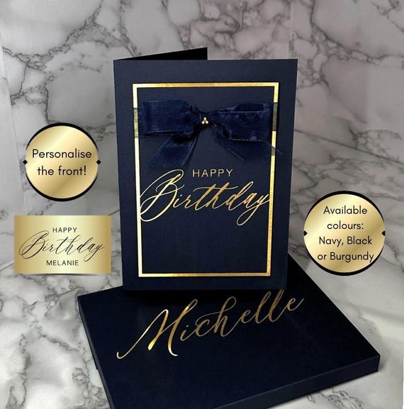 Luxury Birthday Card | Luxurious Cards | Birthday Card Luxury Handmade | Special Birthday Card | Personalised Birthday Cards