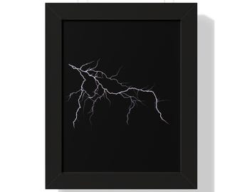 Lightning Wall Art, Minimalist Storm Decor - Modern Artwork for Home or Office