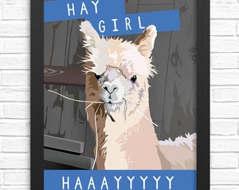 Alpaca Wall Art. Funny Art Print. Unique Gifts for Women. Alpaca Wall Art. Llama Gifts for Her. Alpaca Art Prints. Alpaca Print Alpaca Decor
