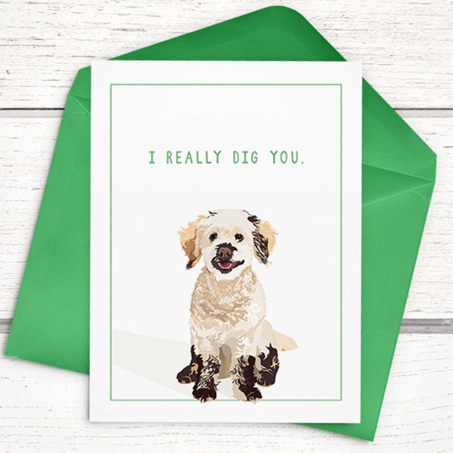 Funny Dog Card. I really dig you. Dog anniversary Etsy