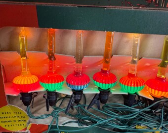 Rare 1940's Noma Bubble-Lites w/ clips and extra lite Cat. No. 509