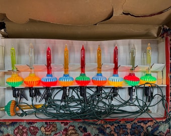 Rare 1940's Noma Bubble-Lite Set w/clips and extra lite. Cat. No. 509