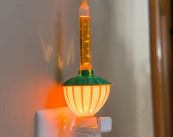 Vintage Bubble Light Night Lite with Plastic Locking Case for Safekeeping