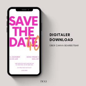 Digital birthday invitation | eCard invitation for birthday 30th, 40th, 50th | Birthday invitation to send via WhatsApp