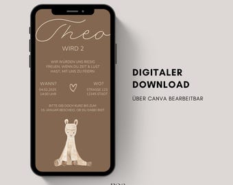 Digital invitation for children's birthday | eCard invitation for children's birthday | Birthday invitation to send via WhatsApp