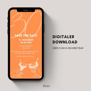 Digital birthday invitation | eCard invitation for birthday 30th, 40th, 50th | Birthday invitation to send via WhatsApp