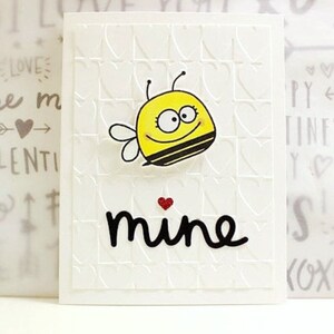 Be Mine  Valentine Card, Bee Mine Valentine Card, Bee Valentine Card, Punny Valentine Card, Kid&#39;s Valentine Card, Child&#39;s Valentine Card,