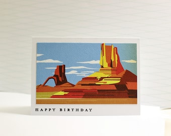 Birthday Card, Vintage Inspired Birthday Card, Vintage Travel Birthday Card, Southwest Birthday Card, Desert Birthday Card, Vintage Travel