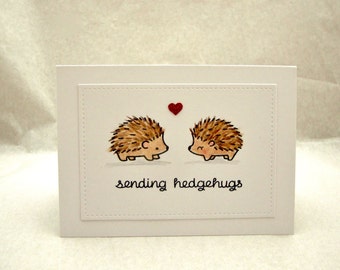 Hedgehog Valentine Card, Valentine Hedgehog, Sending Hedgehugs, Hedgehog Anniversary, Hedgehog Birthday, Hedgehog Valentine's Day Card