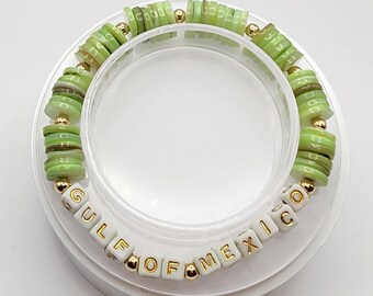 Gulf of Mexico Handcrafted Stretch Bracelet.