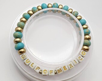 Gulf of Mexico Handcrafted Stretch Bracelet.