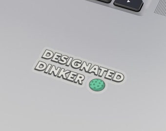 Adesivo in vinile con taglio a bacio divertente per pickleball, adesivo per laptop, adesivo sportivo