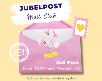 Snail Mail Club Jubelpost | Briefpost monatlich | Journaling & Scrapbooking Set | Selfcare Geschenk Bestie | Kreative Me-Time | Süße Sticker