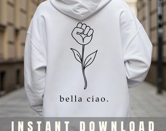 Classy Anti-Fascist Resistance SVG, Subtle Floral Feminist PNG, Empowerment Cut File for Women’s Rights or Activist Projects