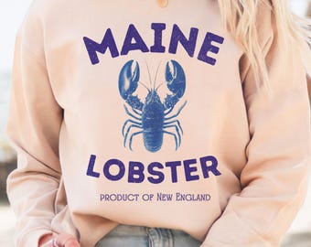 Coastal Maine Lobster PNG New England TShirt PNG Preppy Coastal Digital Download Retro Coastal Sublimation Design Trendy Crawfish Broil PNG