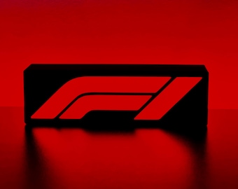 3D Printed Formula racing Lightbox | LED Mood Lamp for Car Lovers | F1-Inspired Desk or Wall Decor | Gift for Motorsport Fans