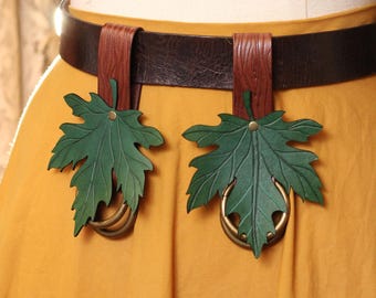 Green Maple Leaf Skirt Hike Set