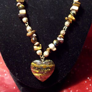 Tiger Eye Heart Necklace