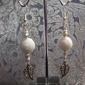 White Satin Swirl Earrings