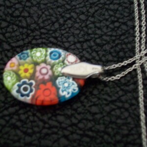 Vintage Fused Glass Daisy Pendant by Kari's image 2