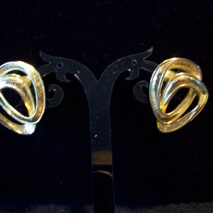 Vintage Golden Triangle Clip On Earrings image 4