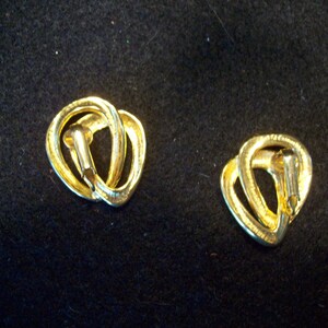 Vintage Golden Triangle Clip On Earrings image 6