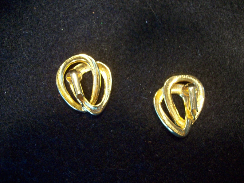 Vintage Golden Triangle Clip On Earrings image 6