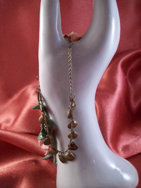 Vintage Tiny Shells Brass Bracelet - image 4