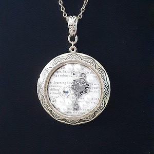 Antiqued Brass Locket Pendant Necklace
