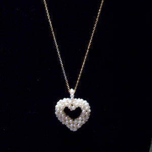 Freshwater Pearl Heart Necklace