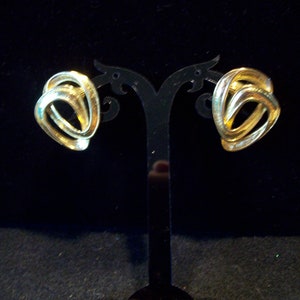 Vintage Golden Triangle Clip On Earrings image 5