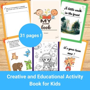 May include: A colorful coloring book for kids with 31 pages. The cover features a cartoon illustration of two children reading a book. The book is titled "My Coloring Book" and is for ages 6-8 years.