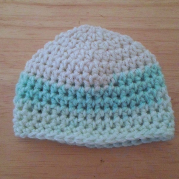 Chapeau de bébé - Chapeau au crochet avec un bord retroussé pour un nouveau-né