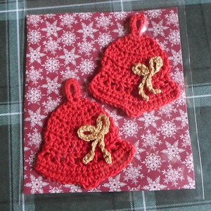 Christmas Ornaments - Christmas Bells - Crochet Bells