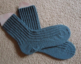 Wool Free Socks - Hand knitted Socks - Size XL - Unisex