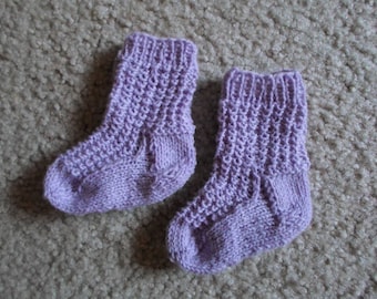 Socks for Newborn Baby - Hand knitted Socks for Little Feet