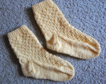 Kid's Socks - Hand knitted Socks - Unisex Children - Size 9.5 US Kids