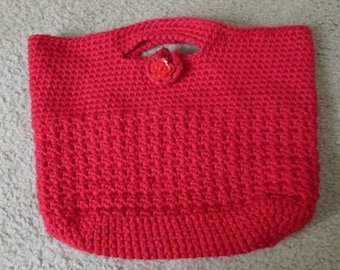 Purse - City Purse - Crochet - Red Crochet Purse