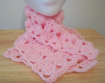 Neckwarmer - Crochet Neckwarmer - Made of Acrylic Yarn in Pink