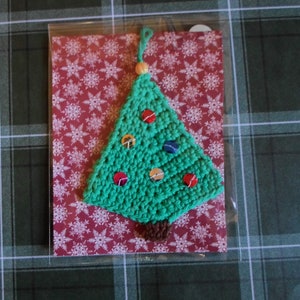 Crochet Christmas Tree Ornaments - Little Christmas Tree to hang on your Christmas Tree