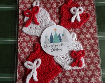 Christmas Ornaments - Christmas Bells - Crochet Bells - 2 Sizes