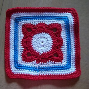 Coaster - Crocheted Coaster - Potholder - Place mat - Great Decoration on Your Table for the 4th of July