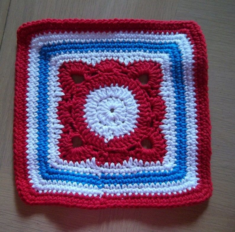 Crocheted Coaster Potholder Great Decoration on Your Table for the 4th of July Coaster Place mat