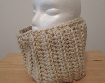 Cowl - Crochet Cowl in the Color Cream