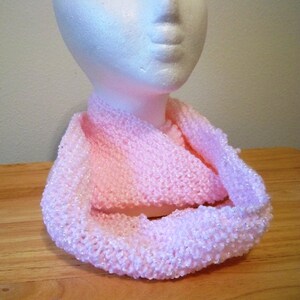 Shawl - Hand Knitted Round Shawl in Soft Pink