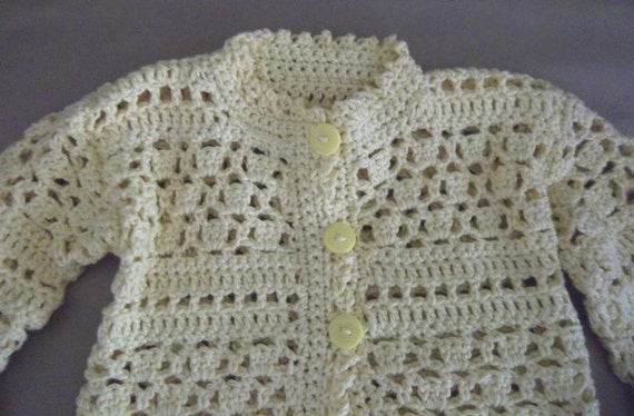 Gilet Cardigan Bebe Au Crochet Pour Garcon Ou Fille 6 Mois Etsy France